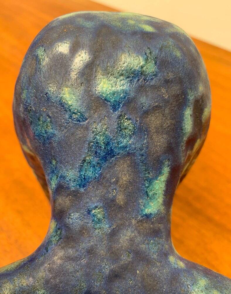 Ancient German sculpture Taurus in pottery by Otto Keramik.