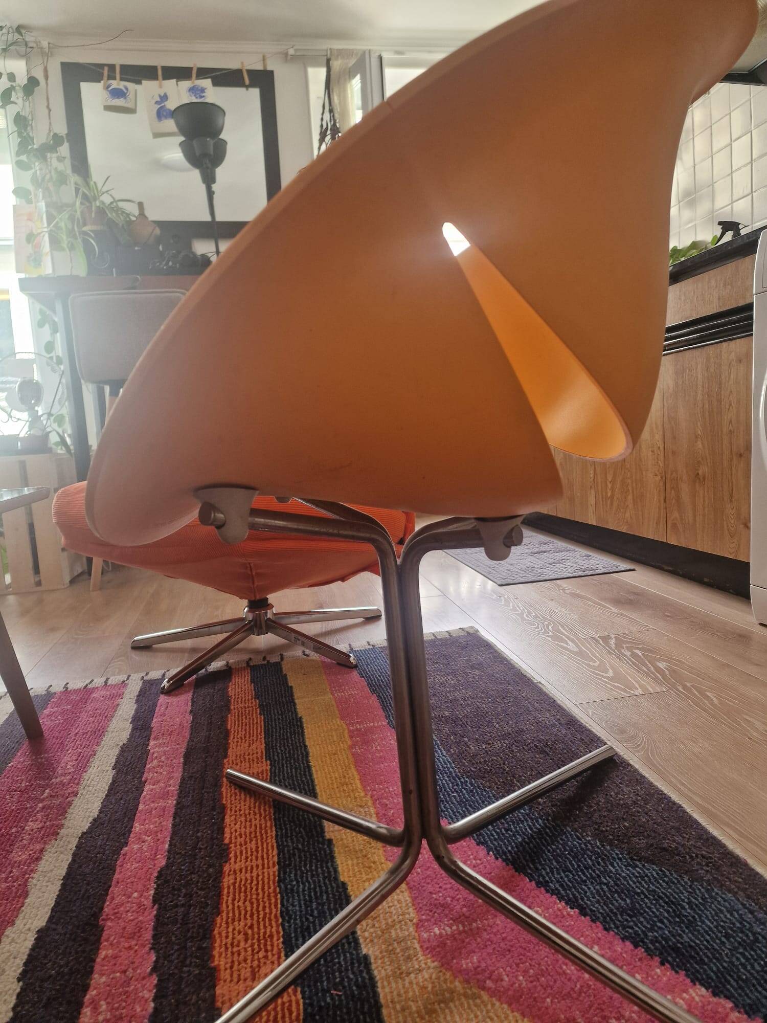 Orange armchair So Happy 4020, Marco Maran for Maxdesign