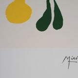 Joan MIRO: A mother and her surrealist children, signed lithograph with certificate.