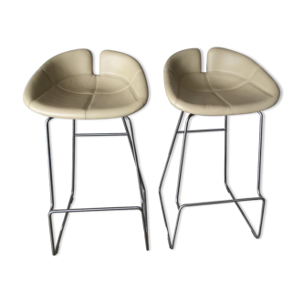Pair of Moroso Fjord stools by Patricia Urquiola