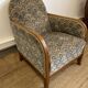 Vintage Art Deco club chair in curved wood