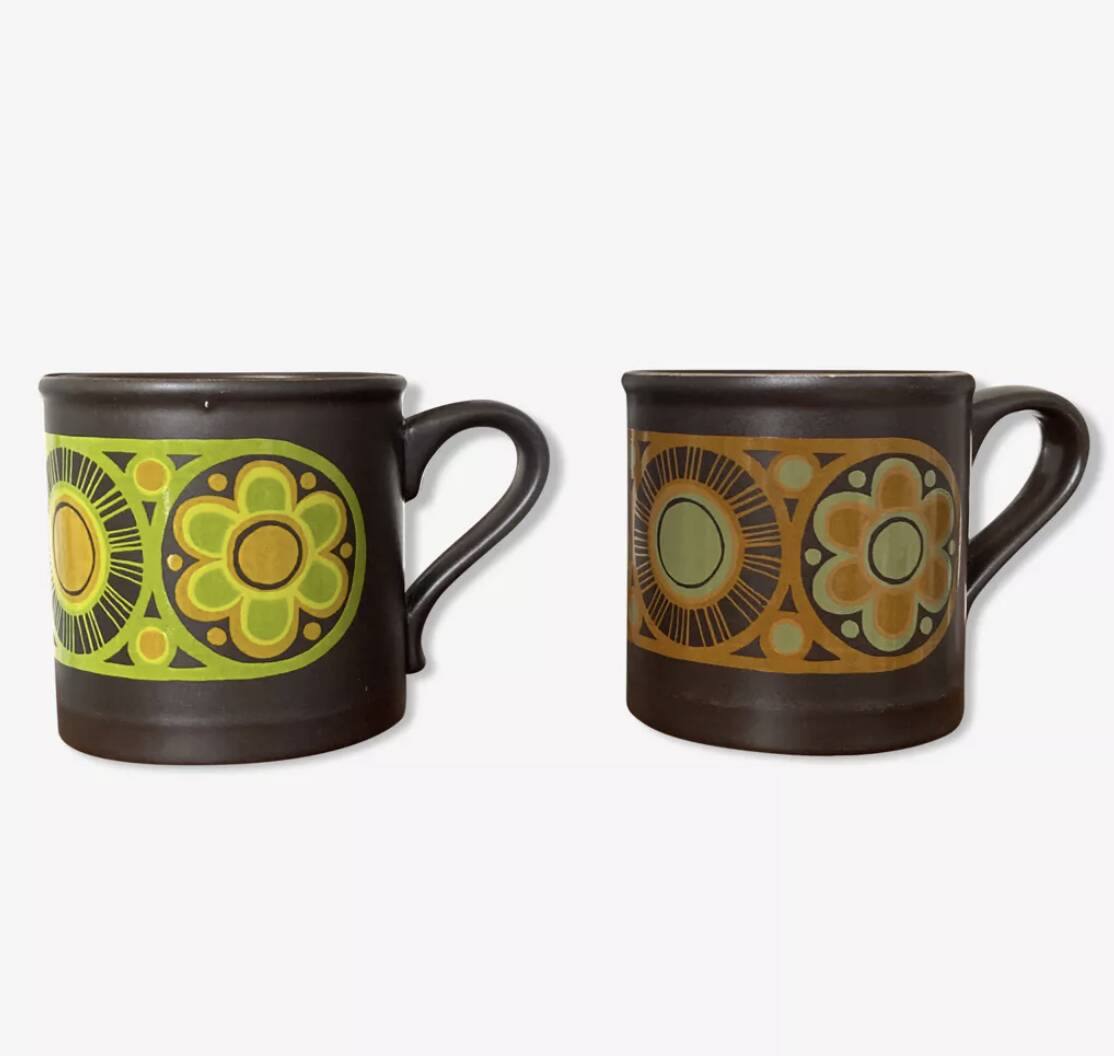 Staffordshire mugs 1970