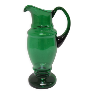 Art Czech Glass Pitcher, par Glasswork Novy Bor, années 1930.