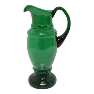 Art Czech Glass Pitcher, par Glasswork Novy Bor, années 1930.