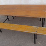 Brewery folding table & 2 benches