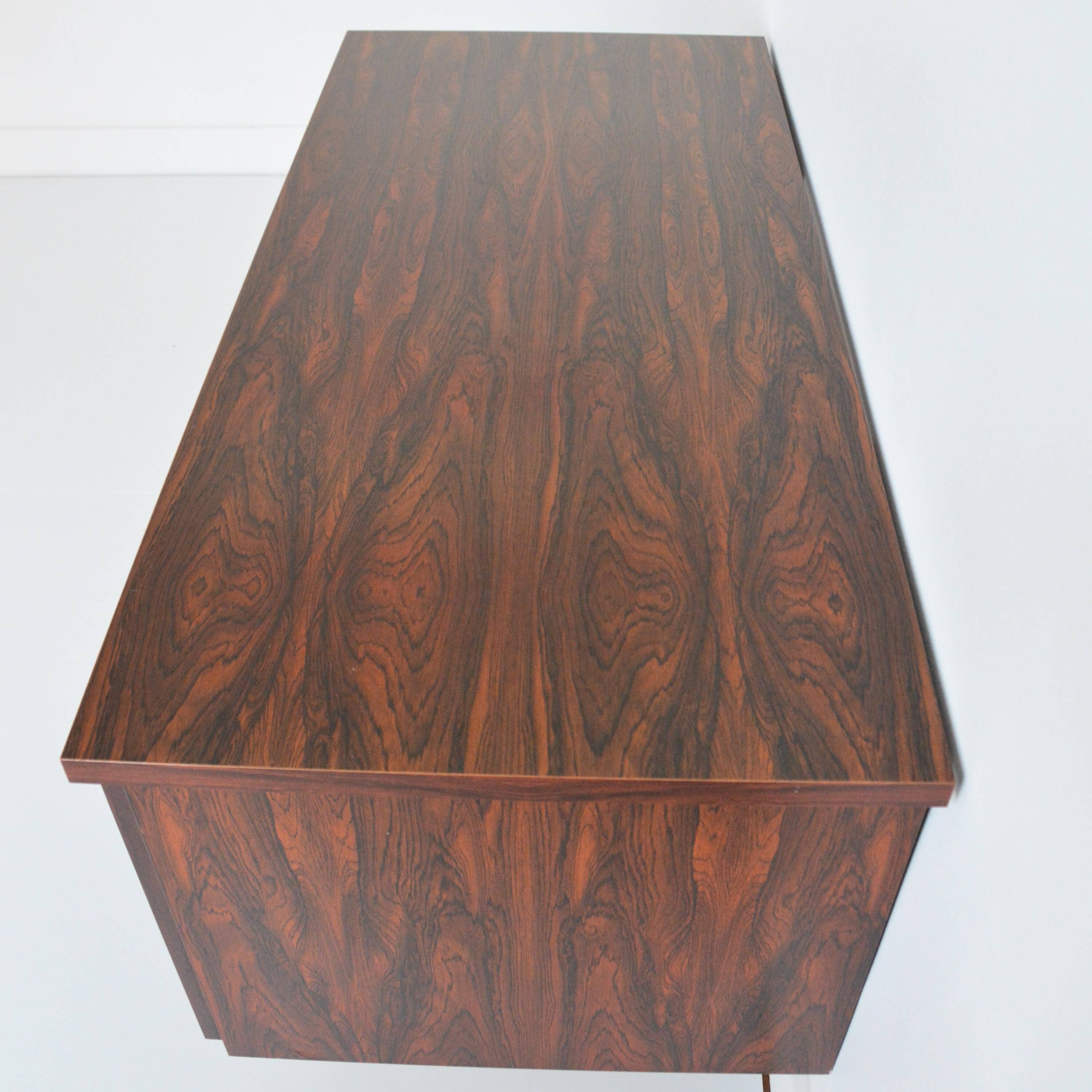 Scandinavian rosewood desk 1960 vintage
