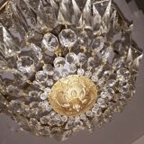 Balloon chandelier in bronze and crystal