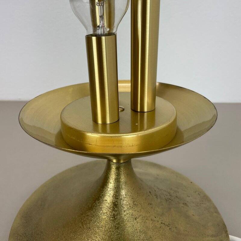 Large Hollywood Regency brass globe table lamp, Italy 1970s