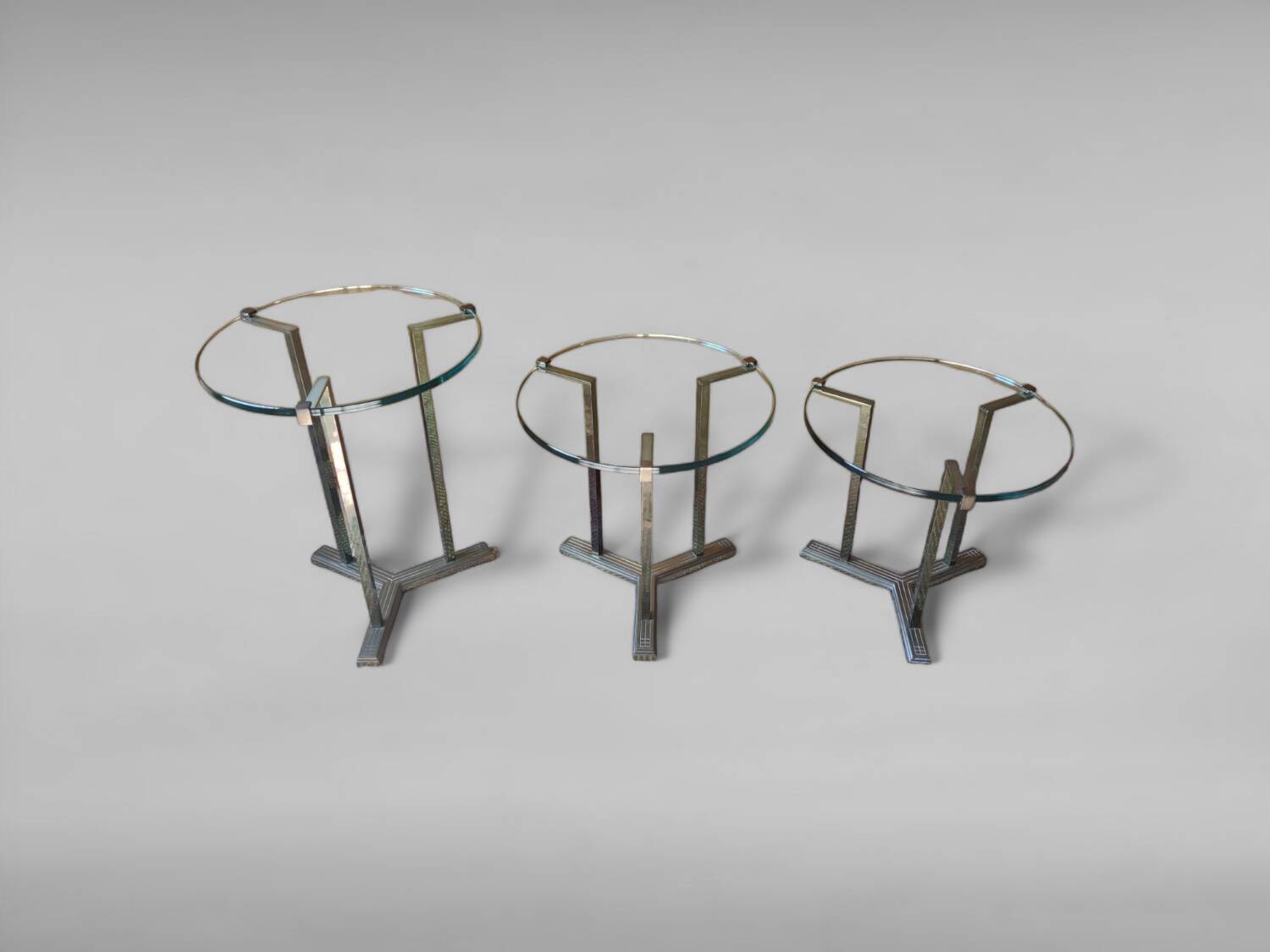Table d'appoint T37 de Peter Ghyczy, ensemble de 3