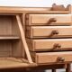 French enfilade in solid oak by Guillerme and Chambron 1960.