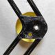 Vintage wall mount in black and yellow metal