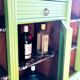 Art Deco Gin Buffet, painted in Farrow and Ball with a William Morris-inspired interior