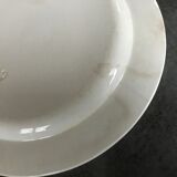 Lot of 6 plates in fine earthenware from choisy-le-roi, p&h, rebus décor; xixth