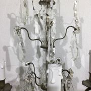 Chandelier 4 Lights Crystal And White Bronze