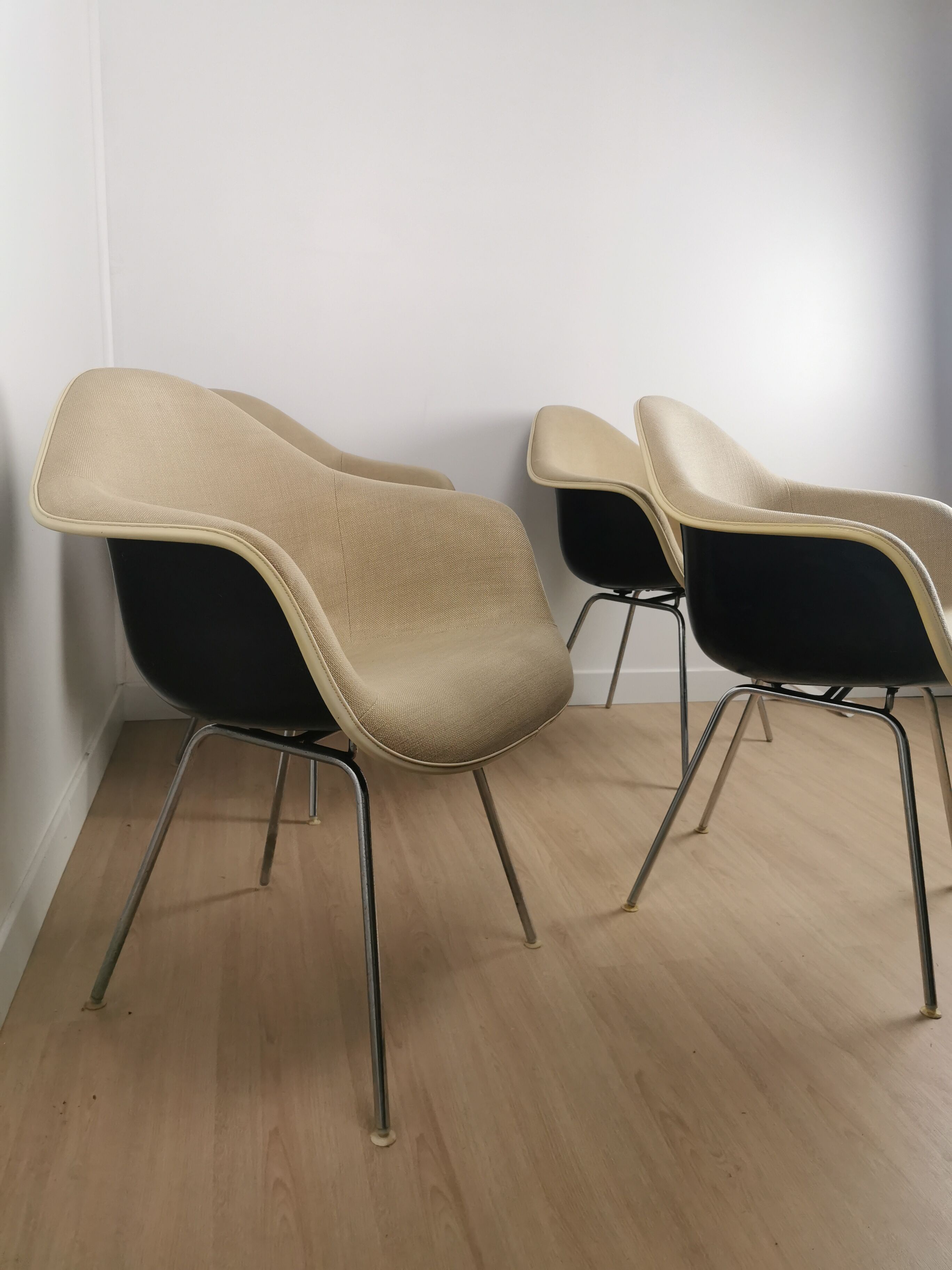 Charles Eames DAX armchairs set for Herman Miller