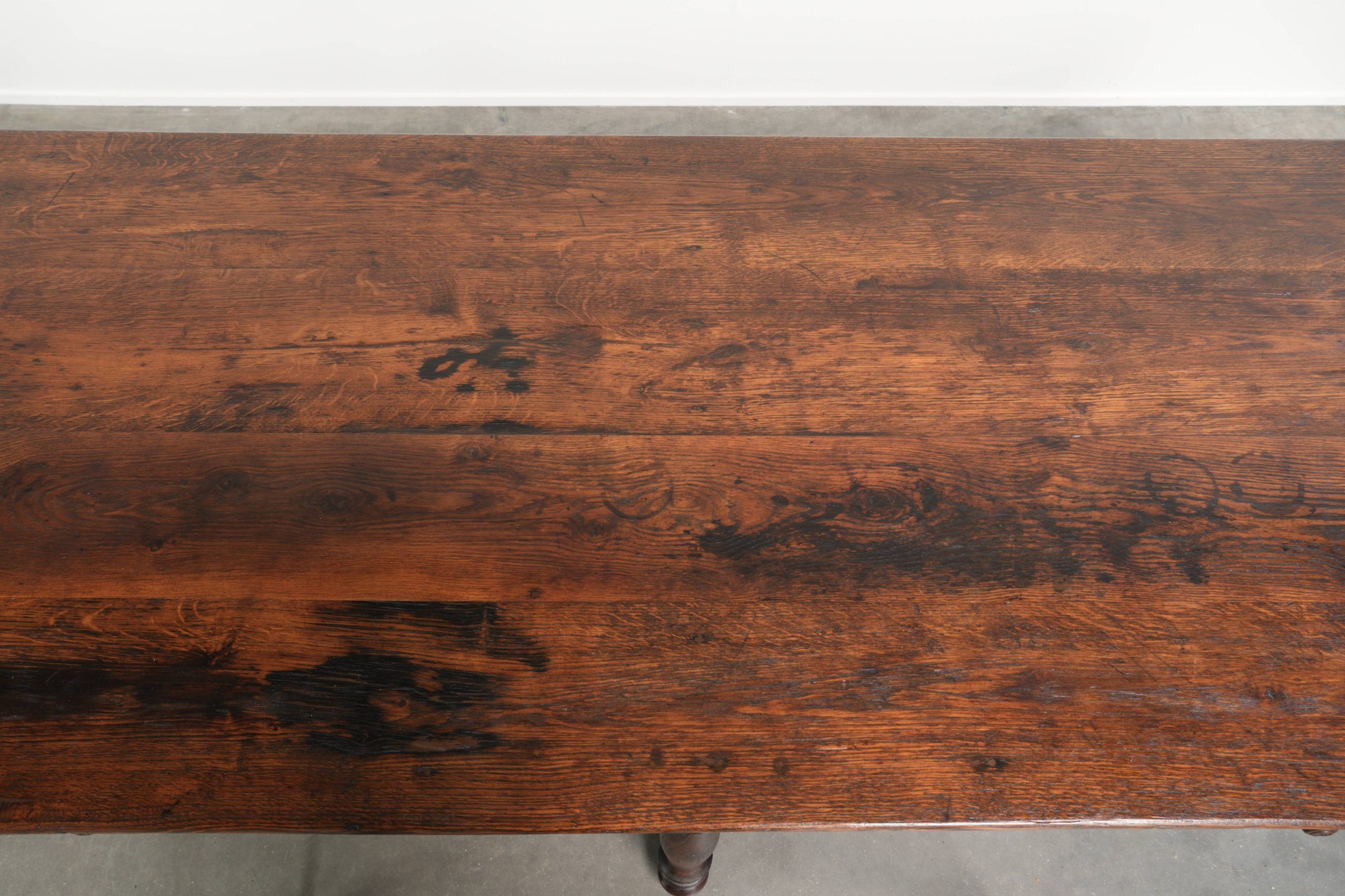 English oak early 19th century XXL farmhouse dining table