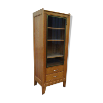 60s oak display case