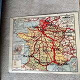 Carte scolaire Vidal Lablache n°7 France Chemins de Fer