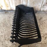 Old Vintage Black Cast Iron Fireplace