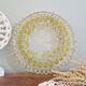 Vintage glass cake plate walther glass bubbles embossed