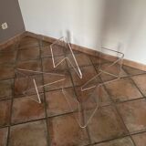 Roche Bobois coffee table. 1980. Plexiglas and glass. 100x100.