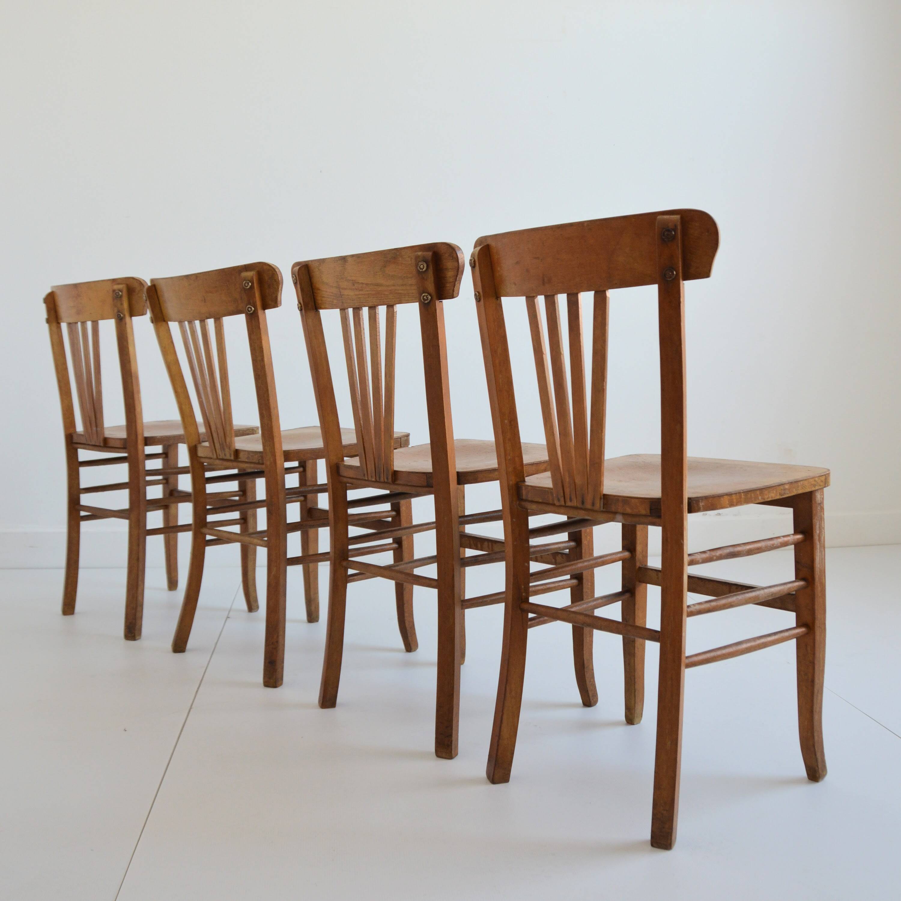 4 bistro chairs, 1950