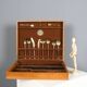 Vintage cutlery service in bronze and violet wood, Thailand, 20th century.