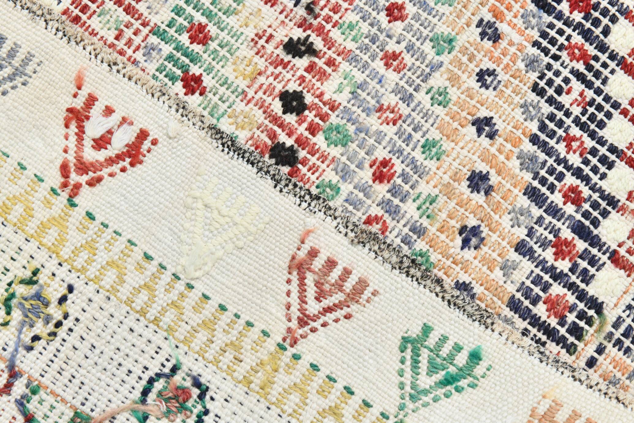 7x10 Large Kilim Rug Colorful Design, 210x292 Cm