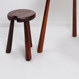 Ensemble de 2 tables tripodes brutalistes