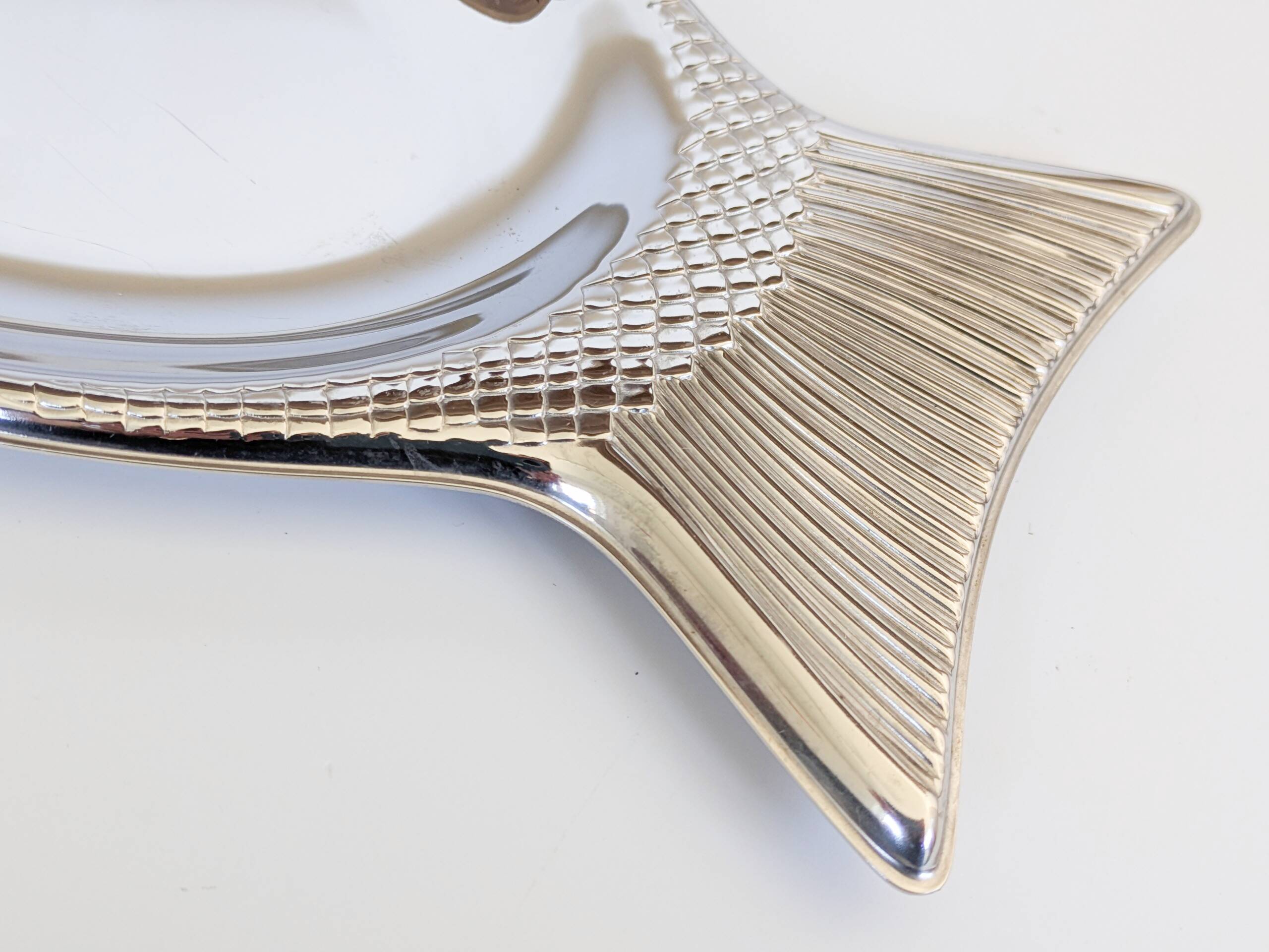 Vintage WMF Cromargan fish serving platter, stainless steel