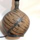 Vintage stoneware lamp by Alain Blanchard, 1970s, fern, rope shade