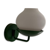 Mid-century green metal and opal glass wall sconce by N Leuchten, 1960s, Germany