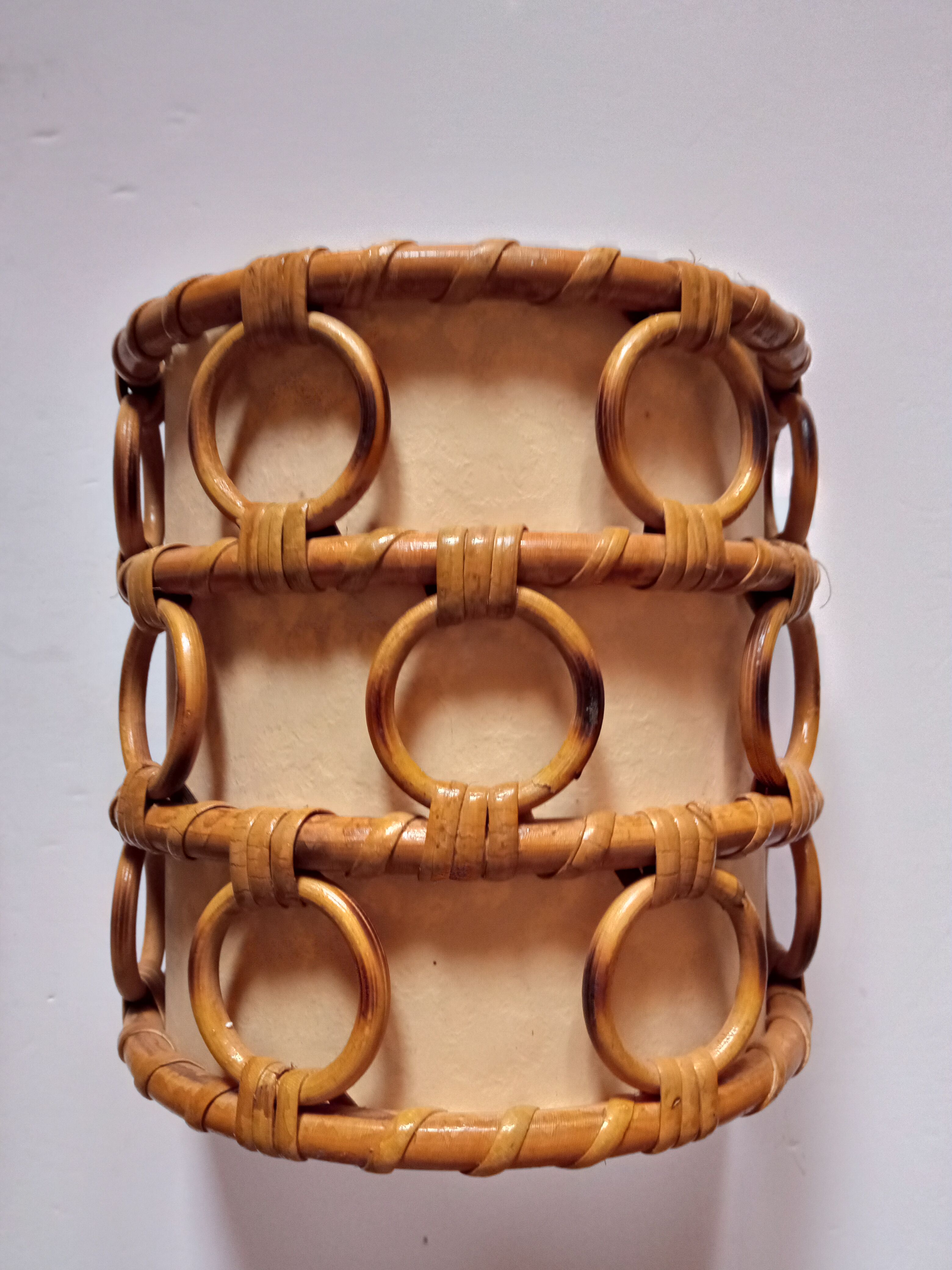 Vintage bamboo sconces