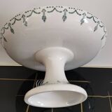 Compotier en terre de fer Gien motif guirlande verte 1900-1930