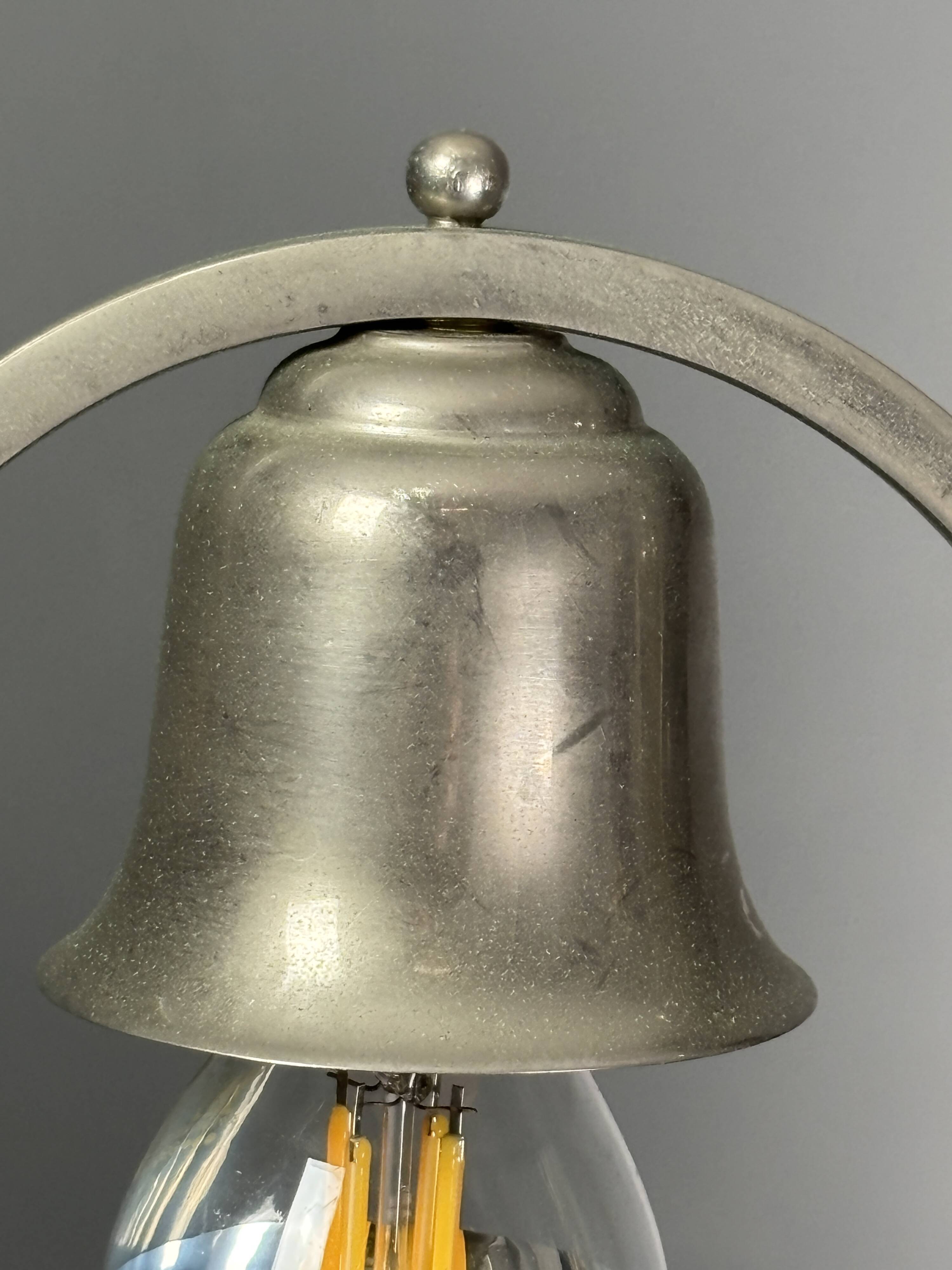 Dutch art deco nickel desk or table lamp, 1930s