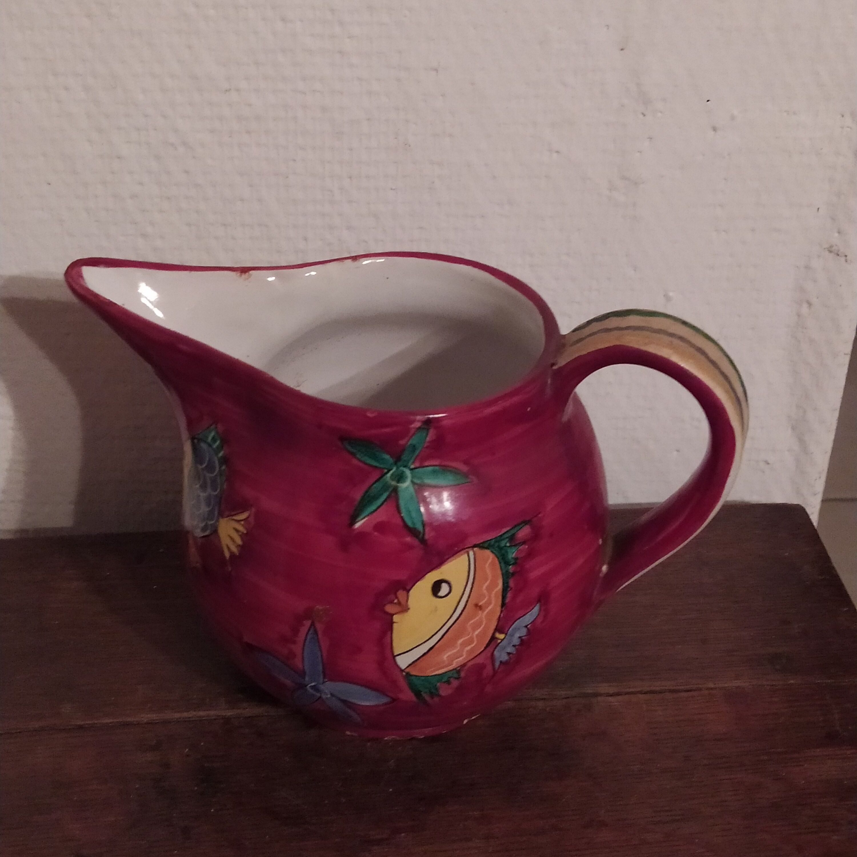 Ceramic wine pitcher Ars Artigiana Deruta