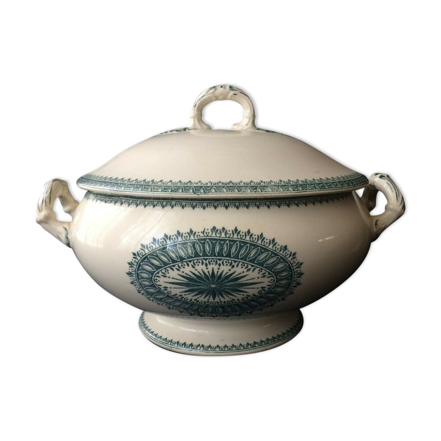 Soupière Creil and Montereau service English labrador