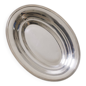 Silver-plated oval dish