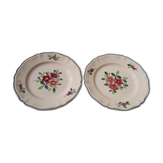 2 plates of sarreguemines model Amazonas diam 22.5 cm