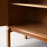 Vintage oak bookcase with display case