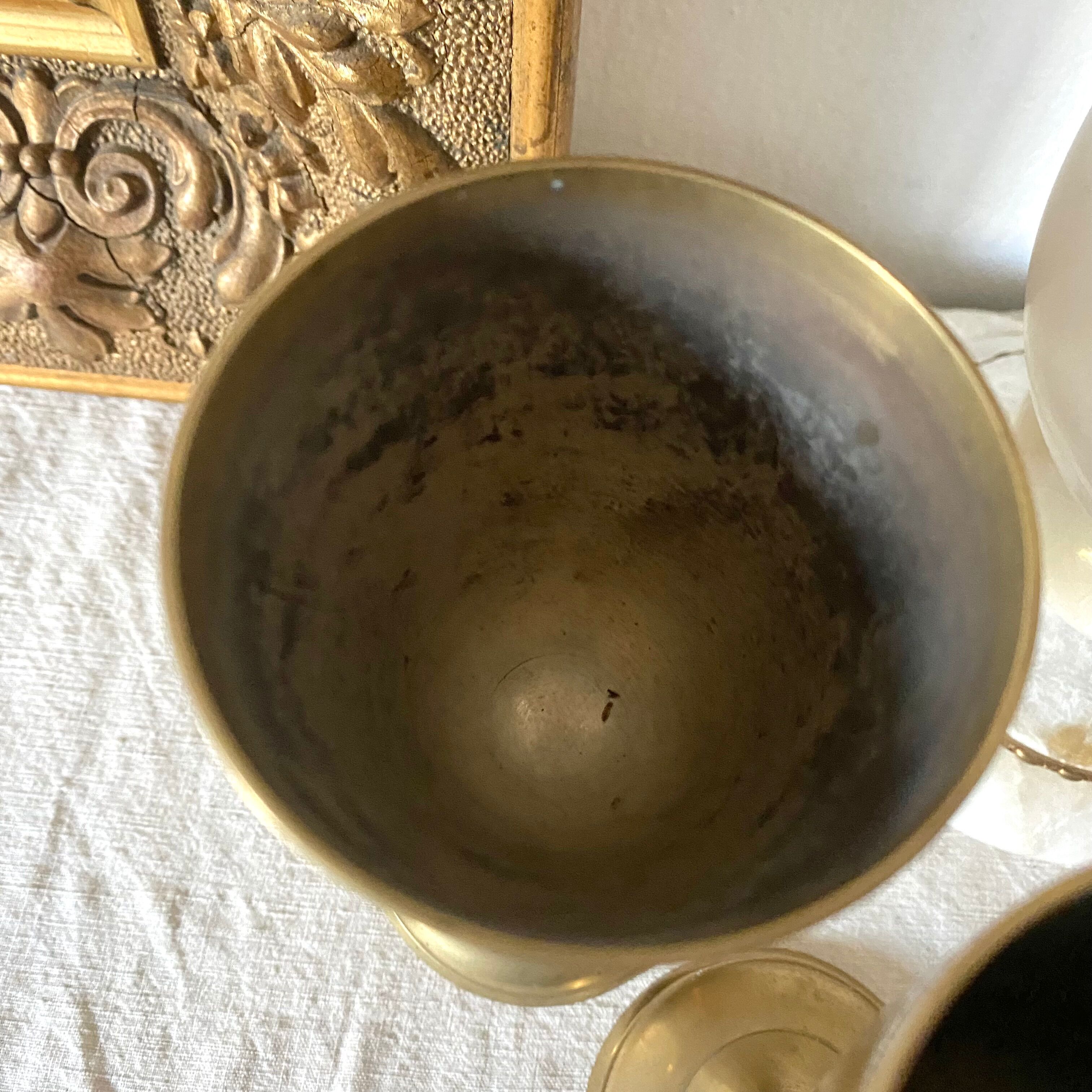 Chiseled Brass Chalice Wine Glasses