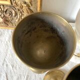 Chiseled Brass Chalice Wine Glasses