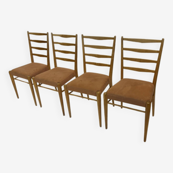 Set of 4 vintage chairs Cees Braakman Pastoe ST09 50's