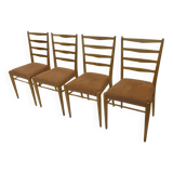 Suite de 4 chaises vintage Cees Braakman Pastoe ST09 années 50