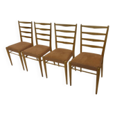 Suite de 4 chaises vintage Cees Braakman Pastoe ST09 années 50