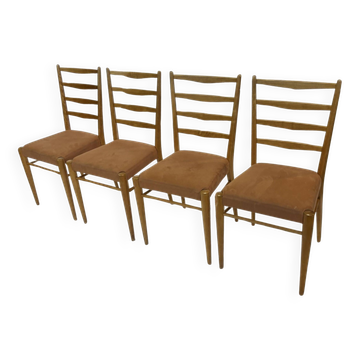 Suite de 4 chaises vintage Cees Braakman Pastoe ST09 années 50