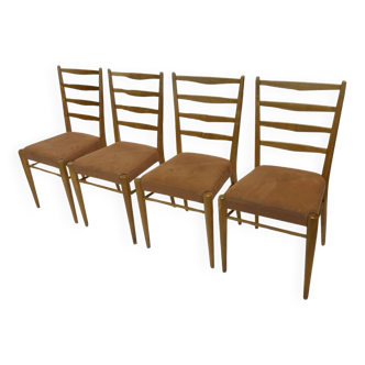 Set of 4 vintage chairs Cees Braakman Pastoe ST09 50's