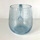 Large Biot tankard forming a vase with a handle in ice blue bubbled glass