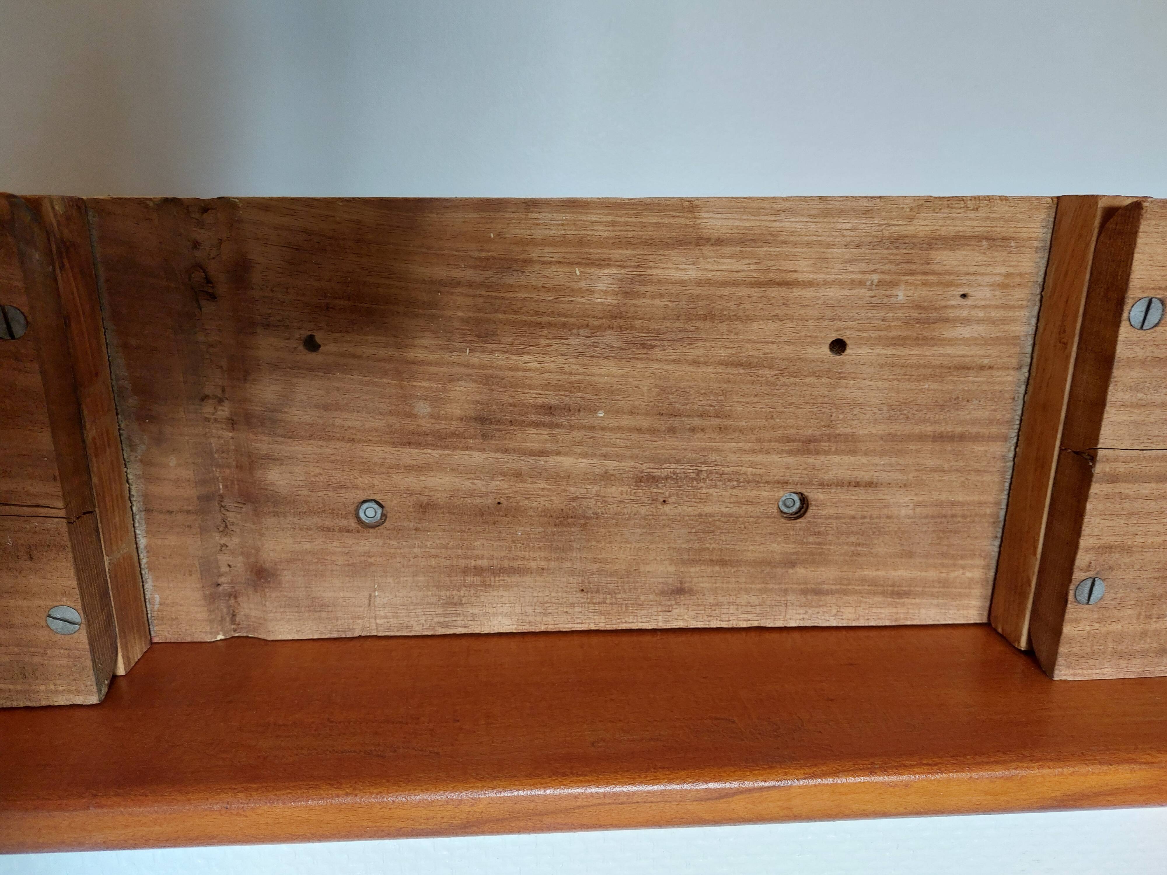 coat rack, sandblasted wooden and metal coat hooks