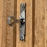 Armoire parisienne vitrée Art Déco asymétrique en chêne brut, 1930